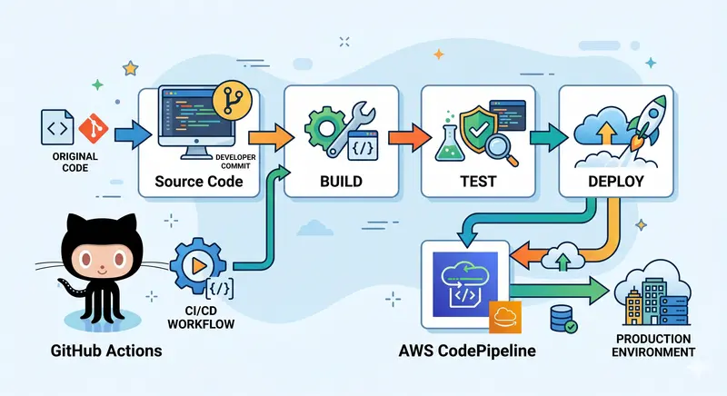 [aws] CI/CD：CodePipeline vs GitHub Actions