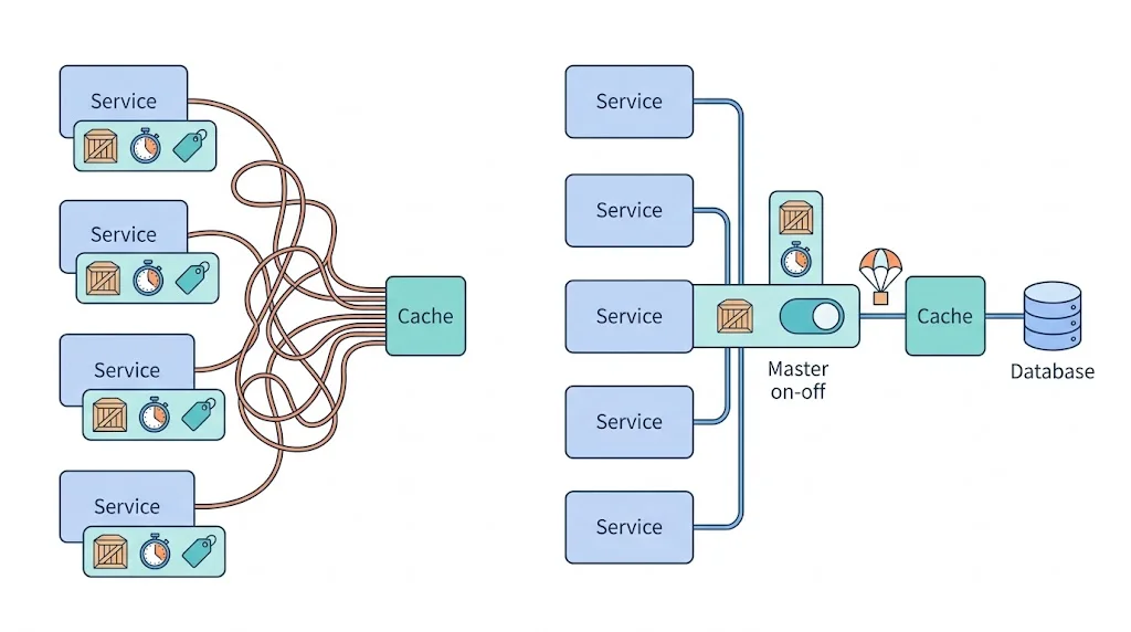 設計 CacheService 抽象層：把快取的髒活收進一層，呼叫端只管要資料