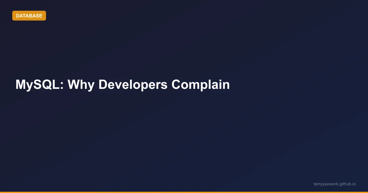 [database/02] MySQL：為什麼越來越多人覺得它不夠好？