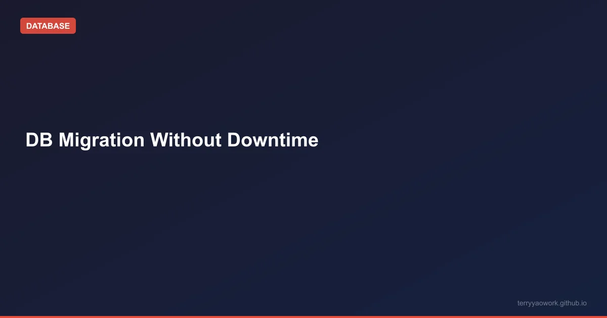 [database/11] 資料庫遷移：換 DB 不爆炸的完整流程